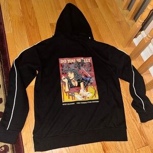 Maniere De Voir Black Pulp Fiction Graphic Hoodie size 6 women